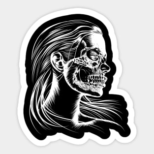 Skull Girl Sticker